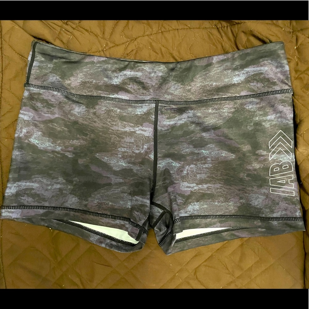 IAB Black Camo work out shorts